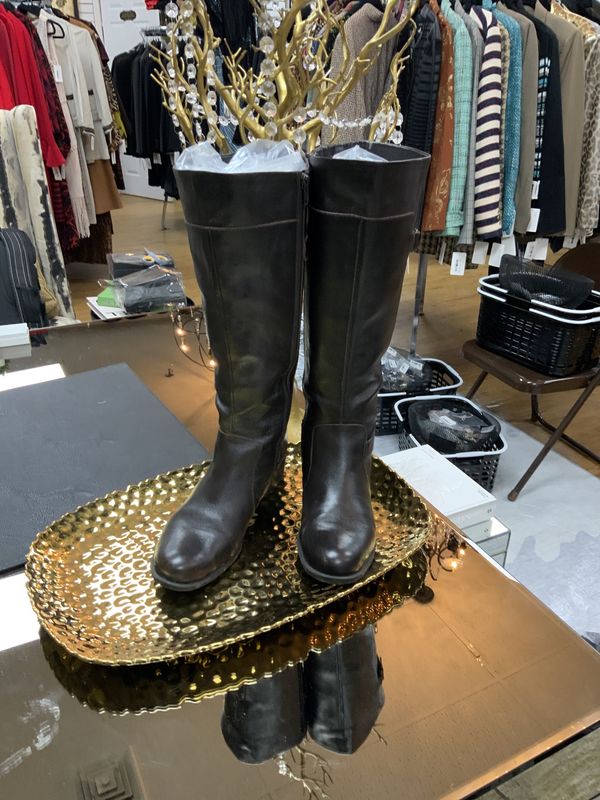 Woman Shoes Tall Brown Boots Size 8.5