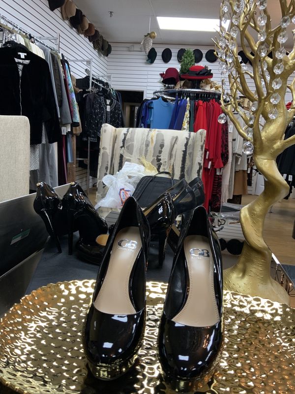 Woman Shoes Black Patent Leather High Heel Platform Pumps Size 9M