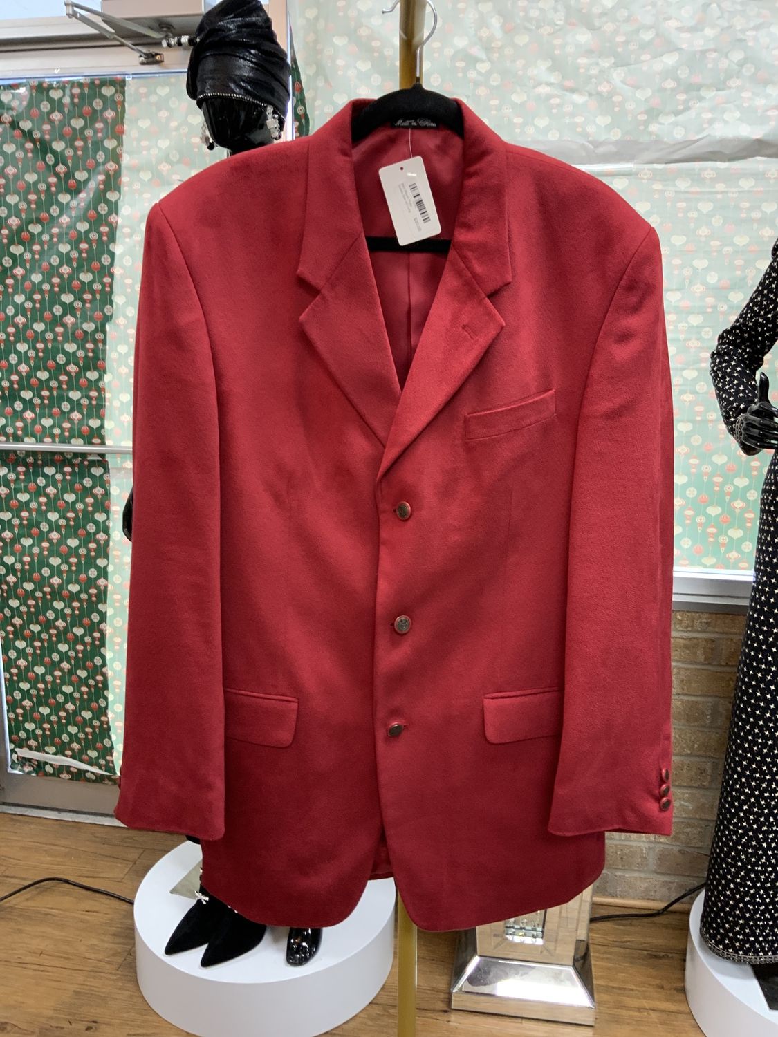 Men Blazer Ruby Suede Size 40 Long