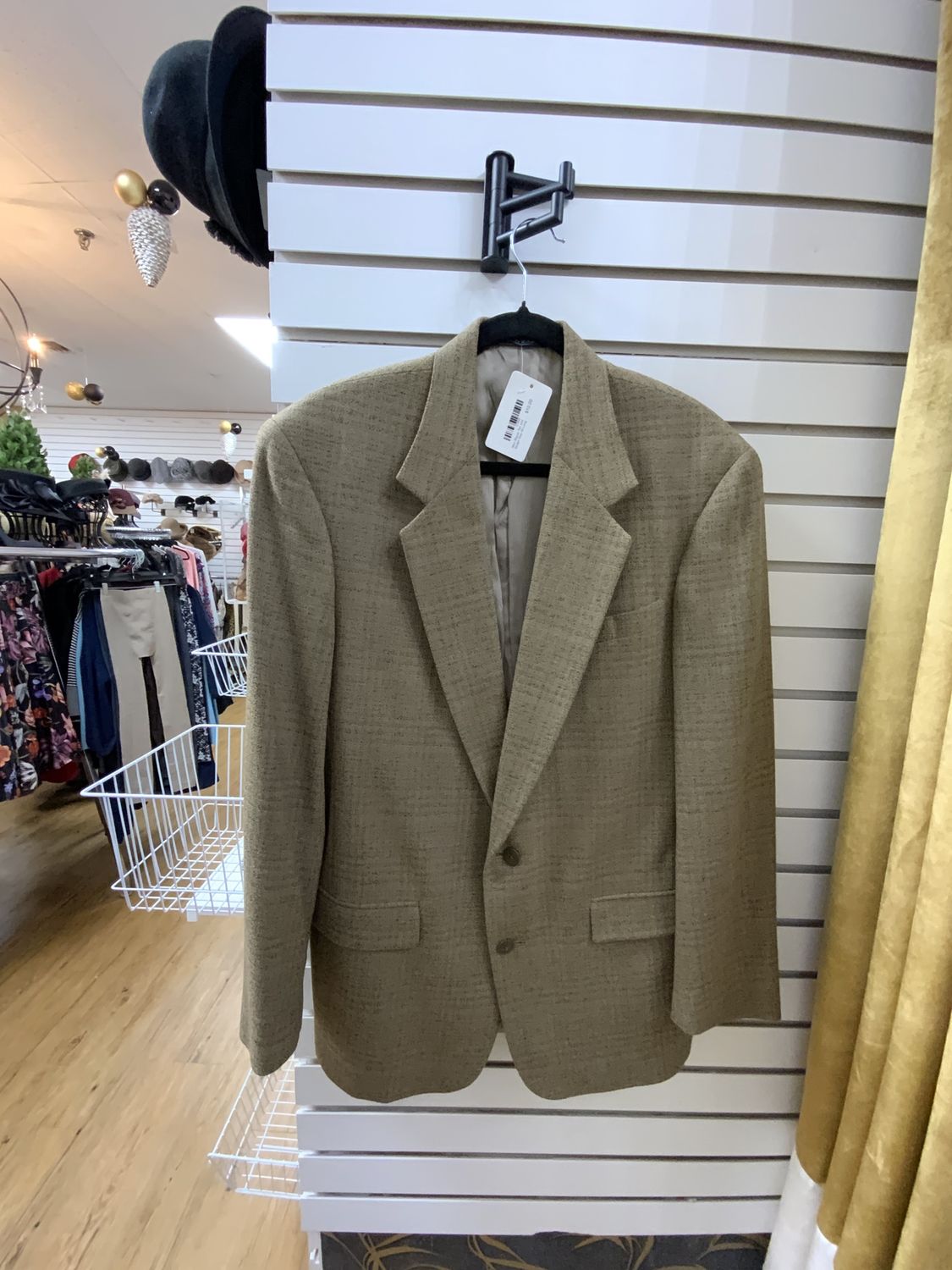 Men Blazer Tan and Brown Size 40 Long