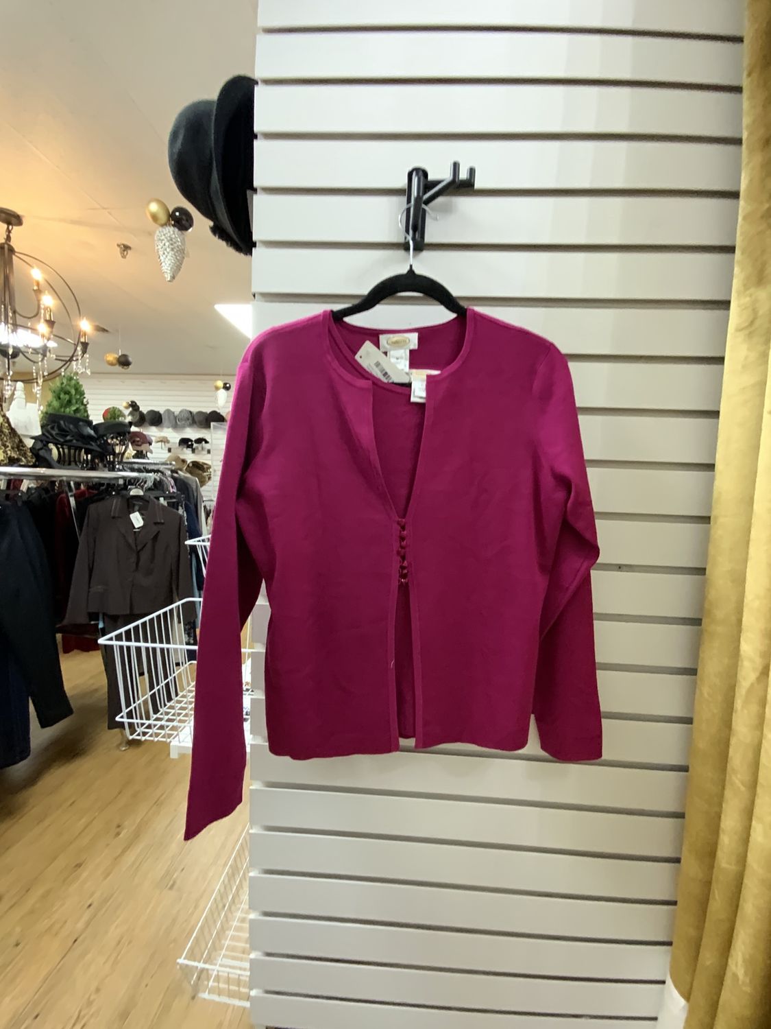 Woman 2 Pcs Set Sweater and Shell Raspberry Size Med