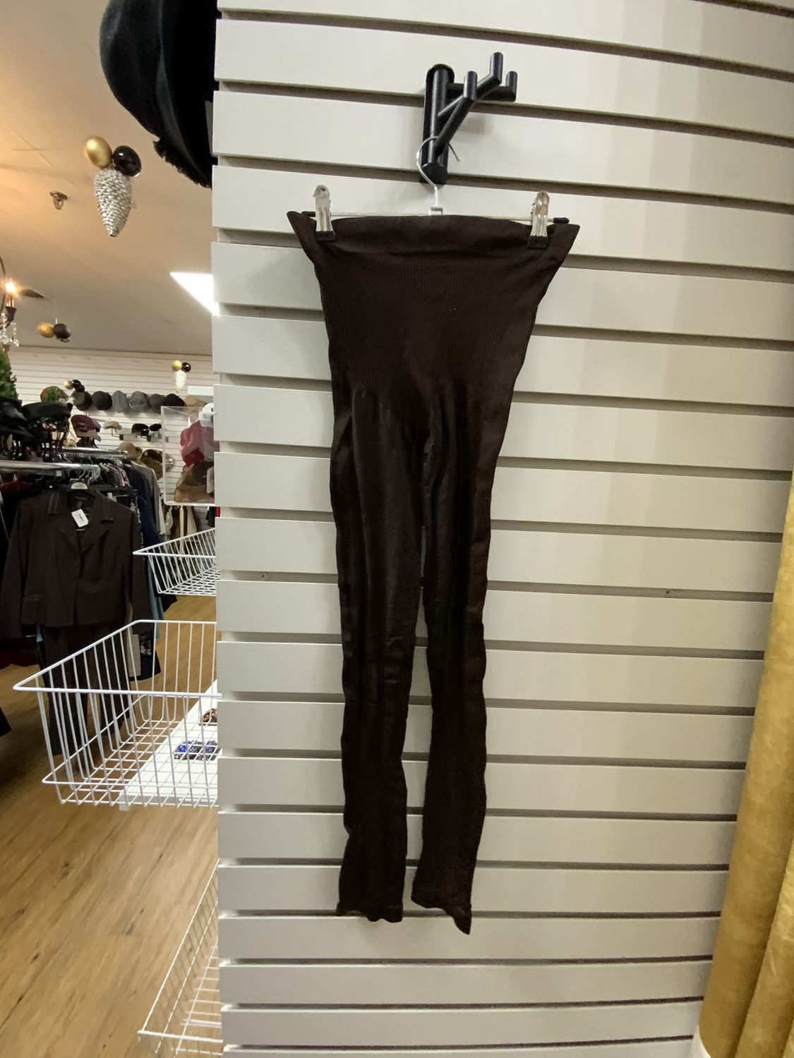 Woman Brown Legging with Support Size Large