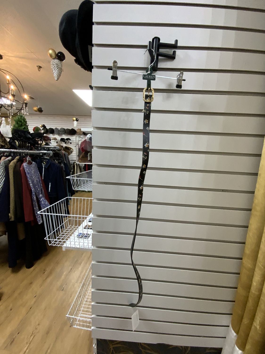 Woman BLack and Tan Belt Leather Leopard Print Size Med