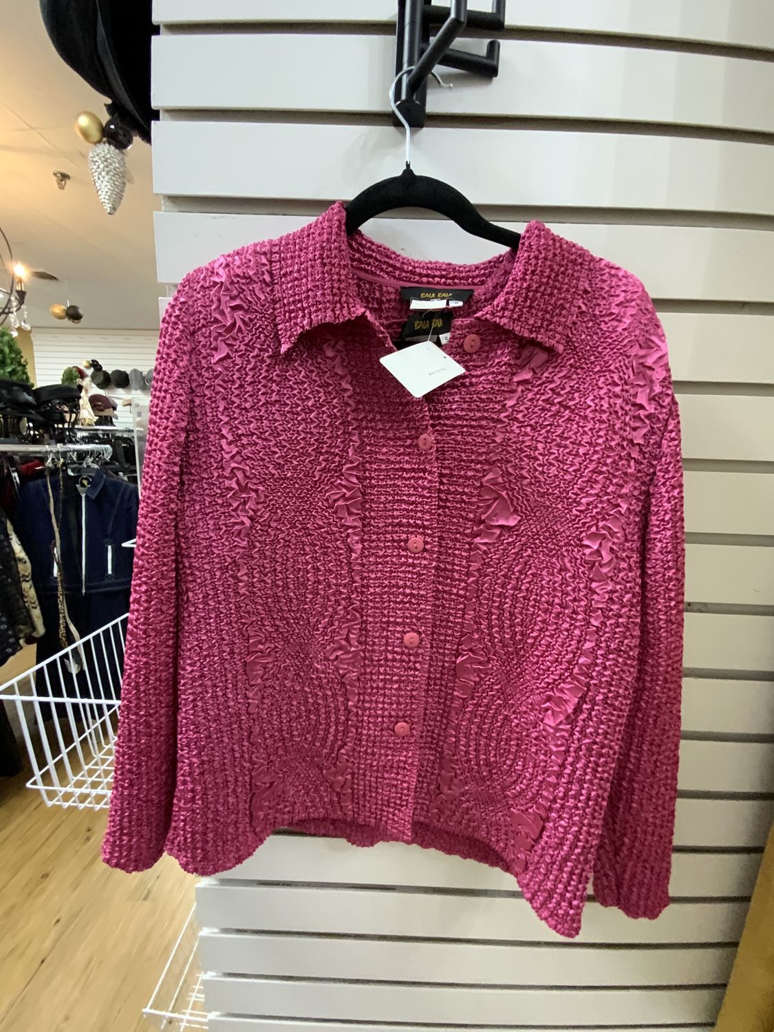 Woman Bala Crinkle Pink Jacket and Shell 2 Pcs Size Small