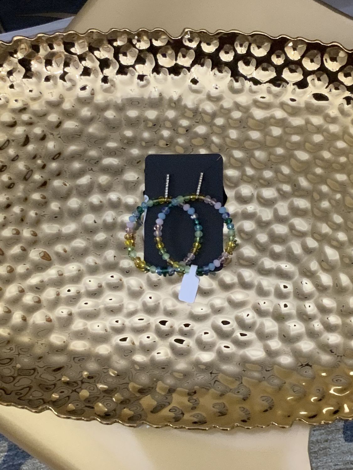 Woman Multi Colored Beaded Stretchy glass Beads Earrings