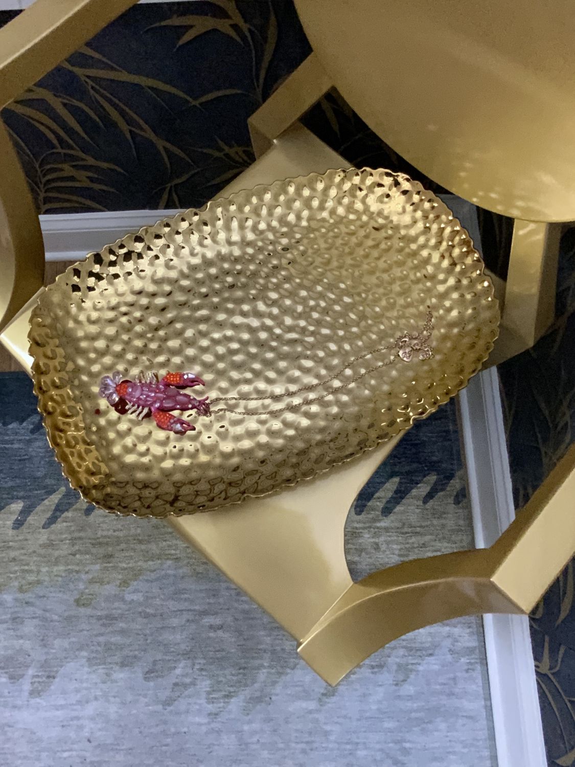 Woman Pink and Pink Stones Lobster Long Necklace