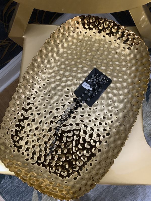 Woman Blacke and Clear Beaded Drop Necklace and Earrings 2 Pcs.