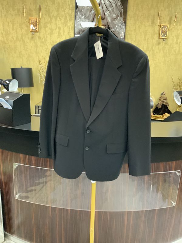 Men Black 2 Pcs Suit Jacket  and Pants Size 40R
