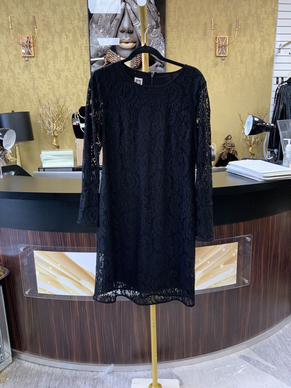 Woman Black Lace Dress Size 12