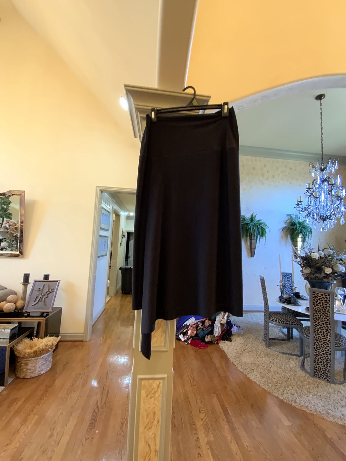 Woman Black A Line Skirt Size Large