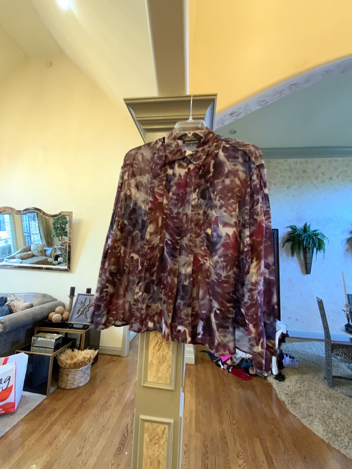 Woman Purple Sheer Blouse Size 22W