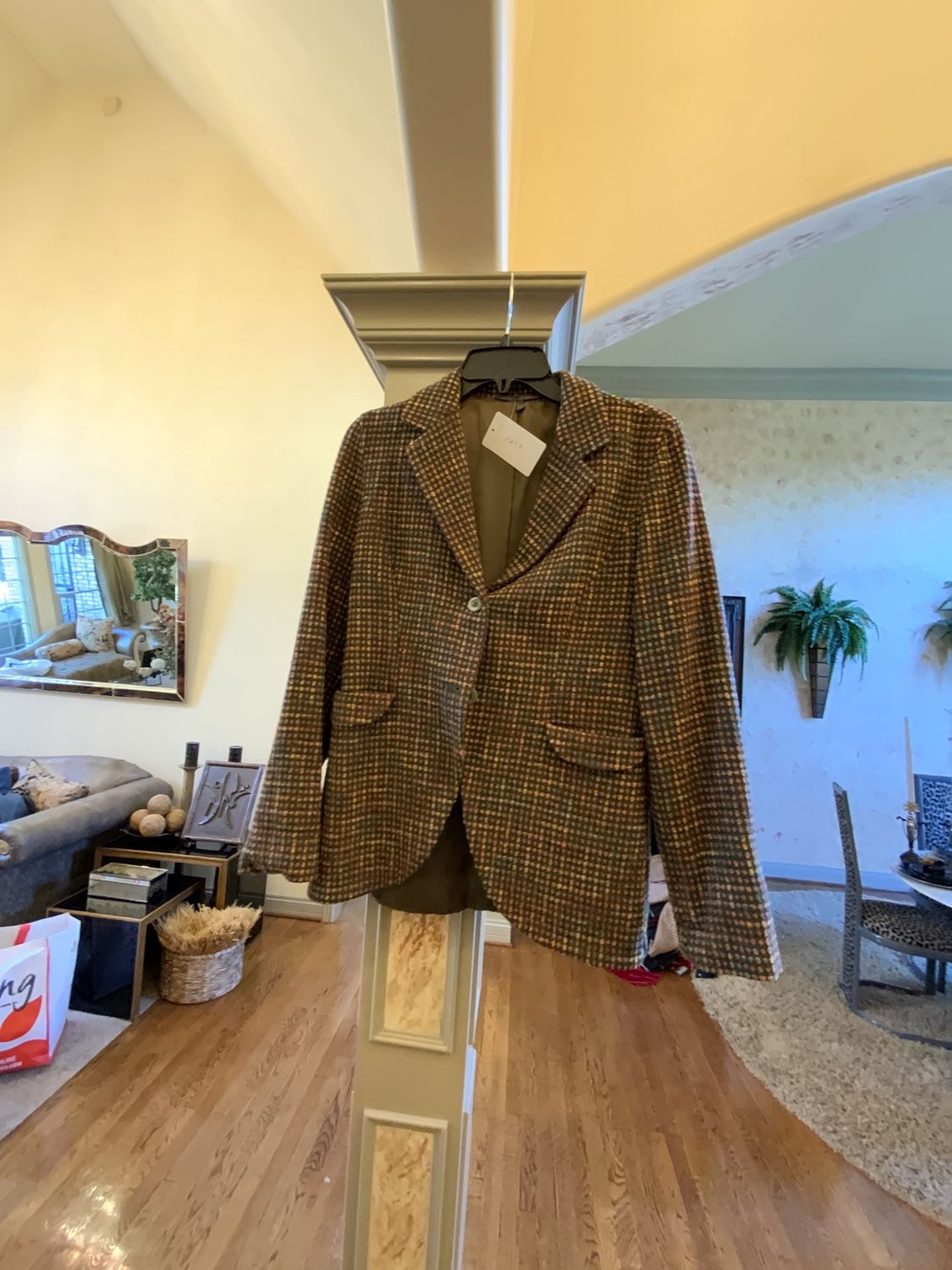 Woman Greens and Browns Tweed Jacket  Size 4