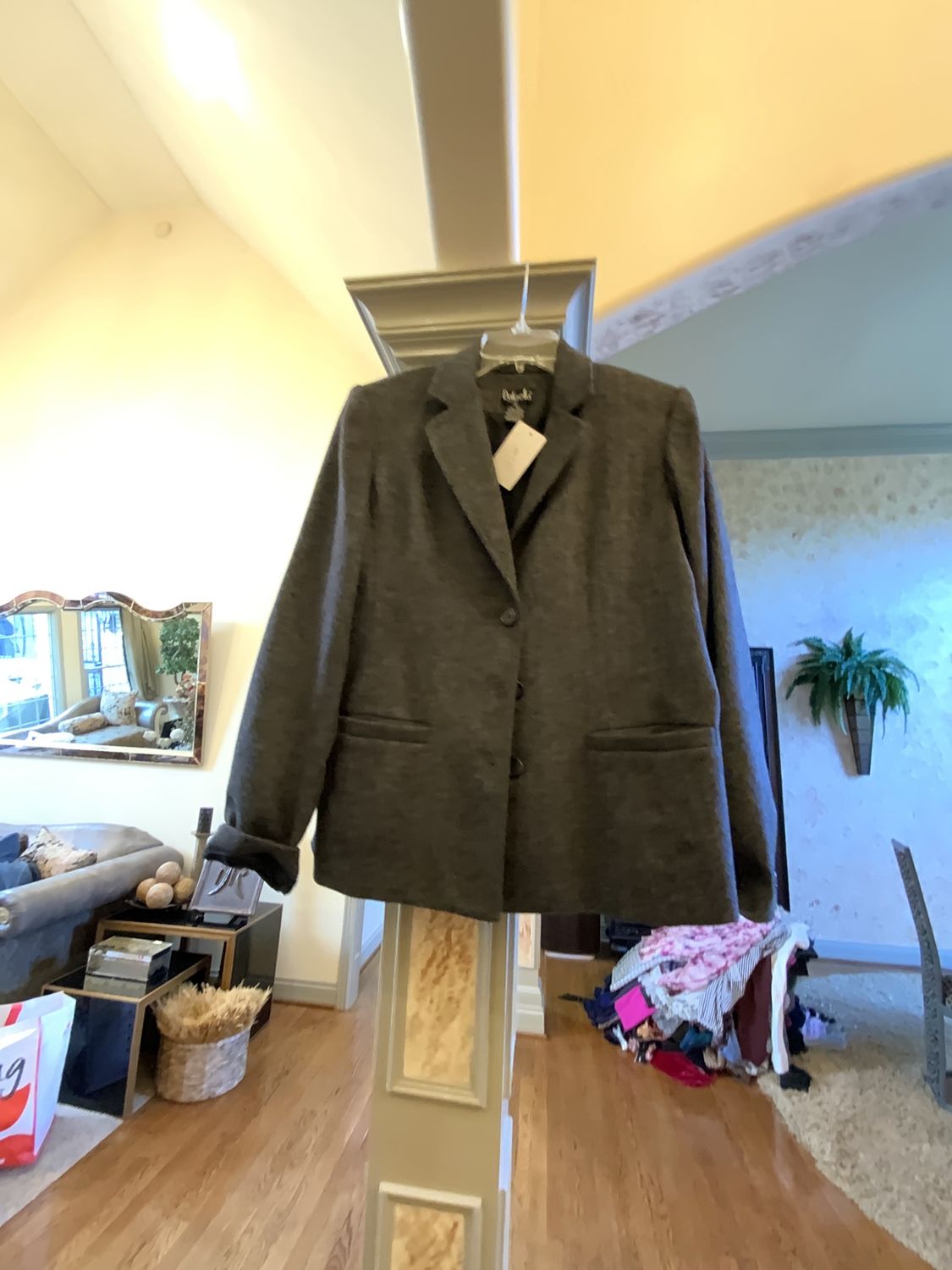 Woman Gray Wool Jacket Size 8