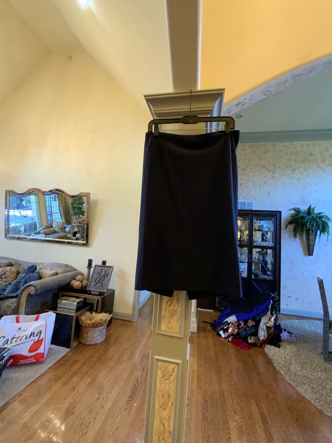 Woman Blue Pin Strip Pencil Skirt Size 8