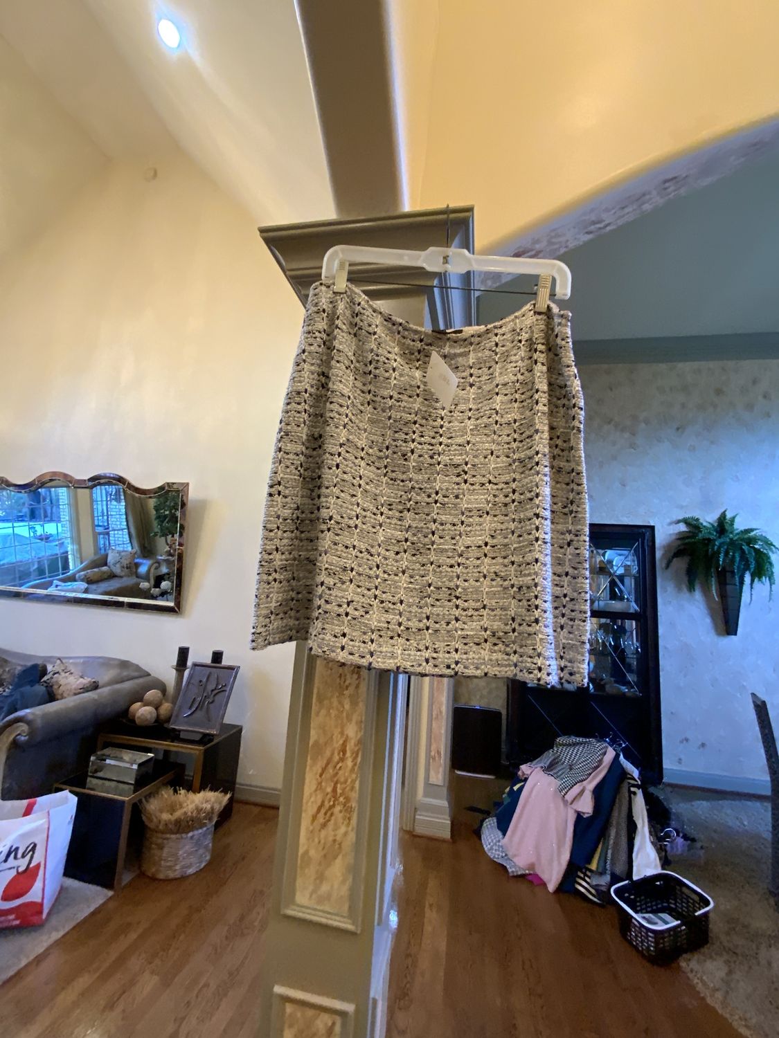 Woman Blue and White Tweed St John Knit REG $375 Size 12