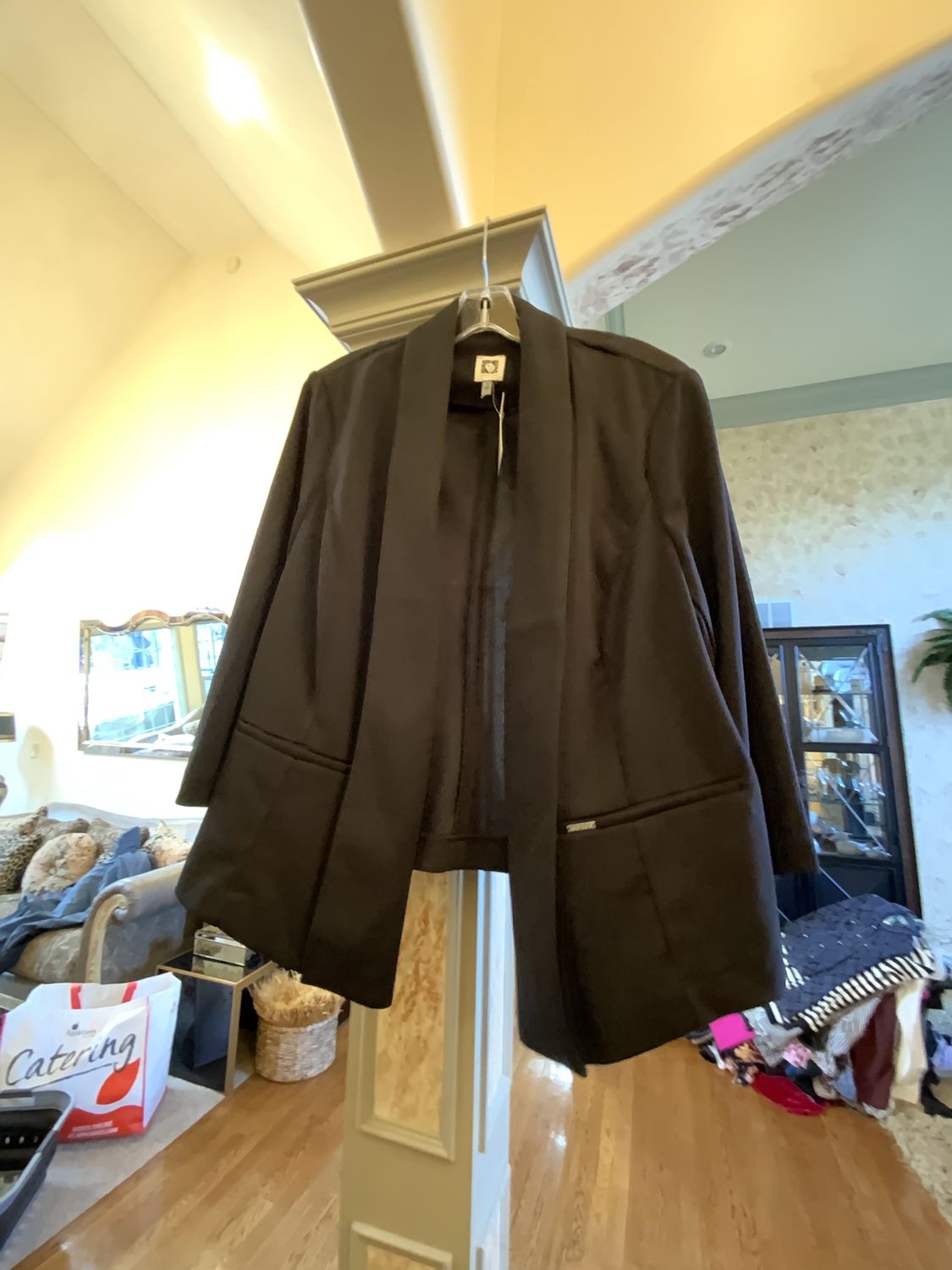Woman Black Jacket 3/4 Sleeves Size 1X