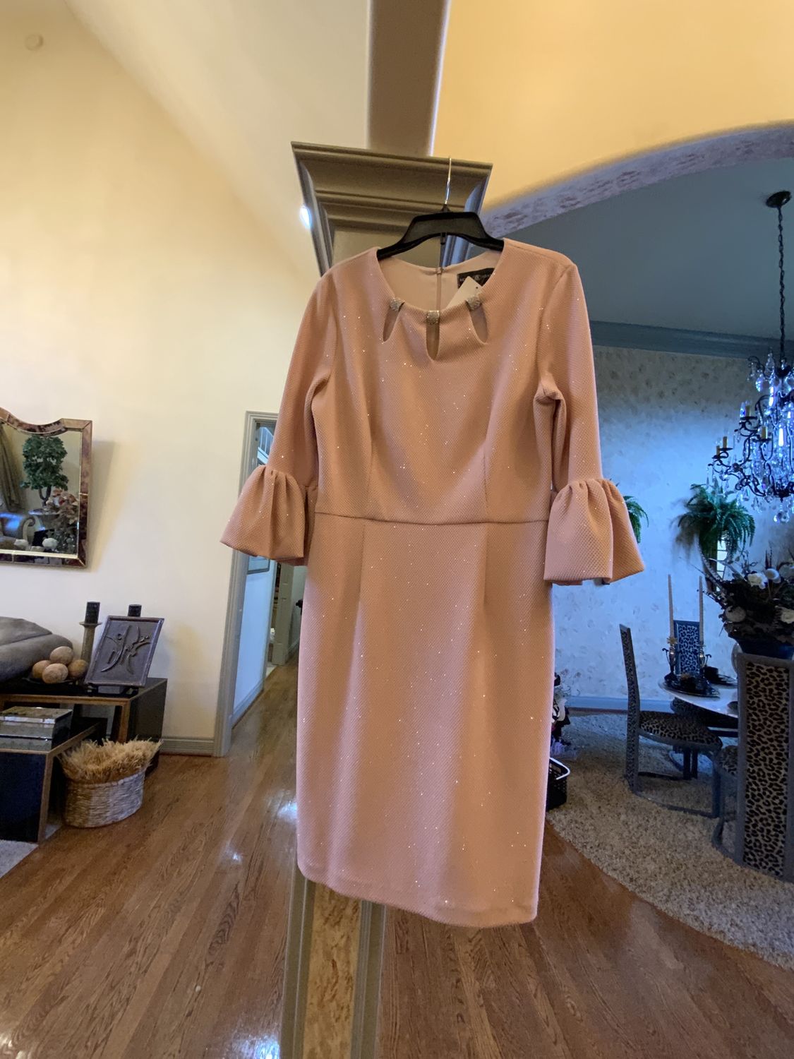 Woman Bush Pink Dress with Sparkles Siaw 14