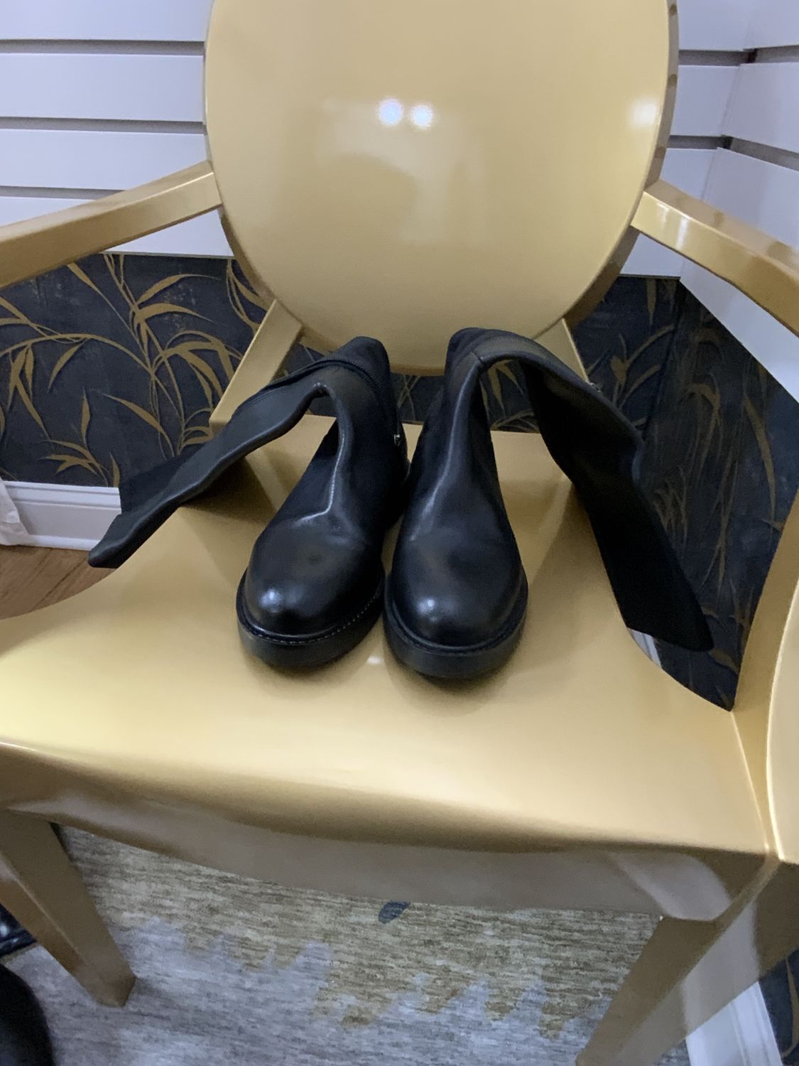 Woman Tall Black Boots Size 7.5