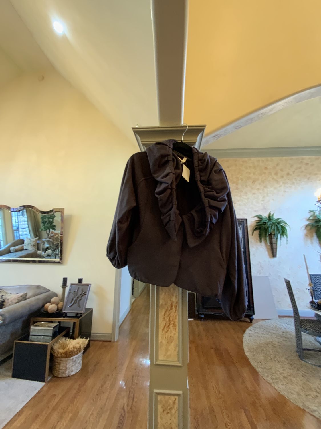 Woman Gray Short Jacket Size  Large