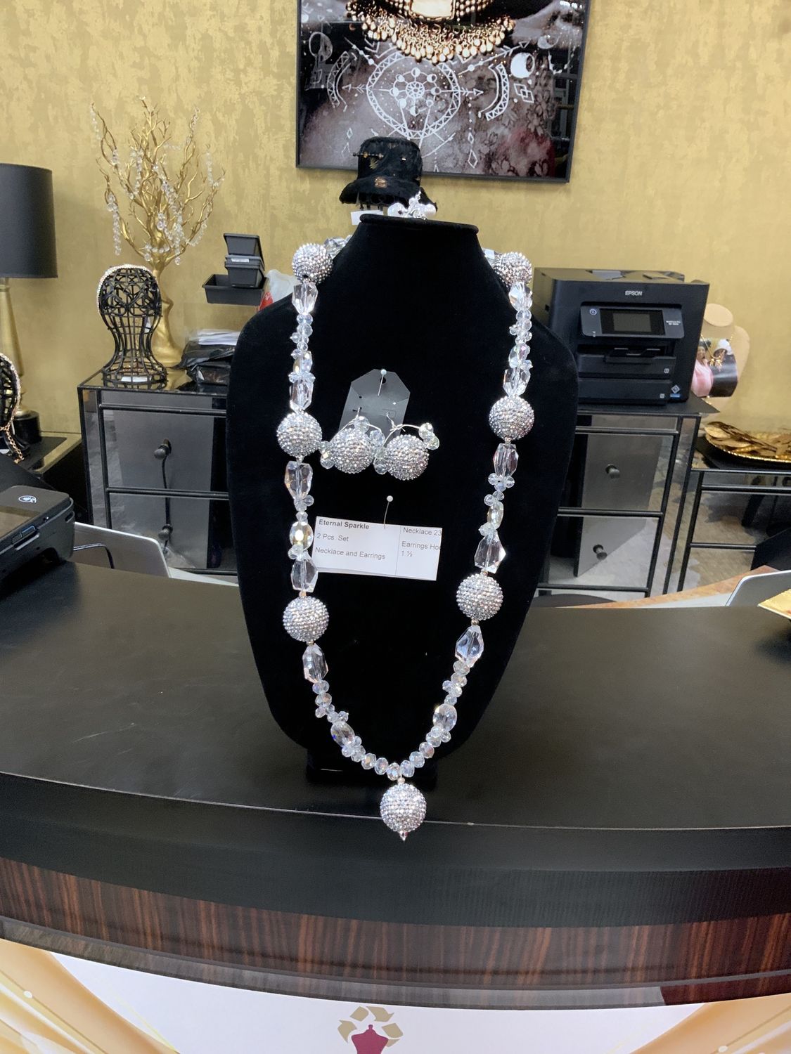 Eternal Sparkle 2 PCS Custom Set Necklace and Earrings