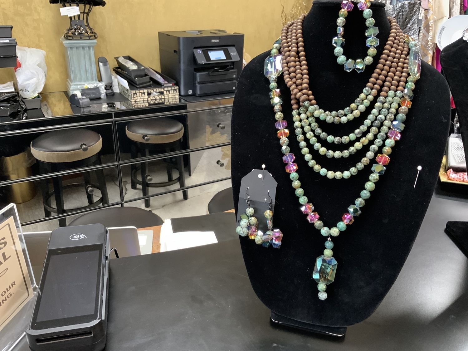 Soil and Spirit 4 PCS Custom Set 2 Necklaces, Earrings, and Bracelet