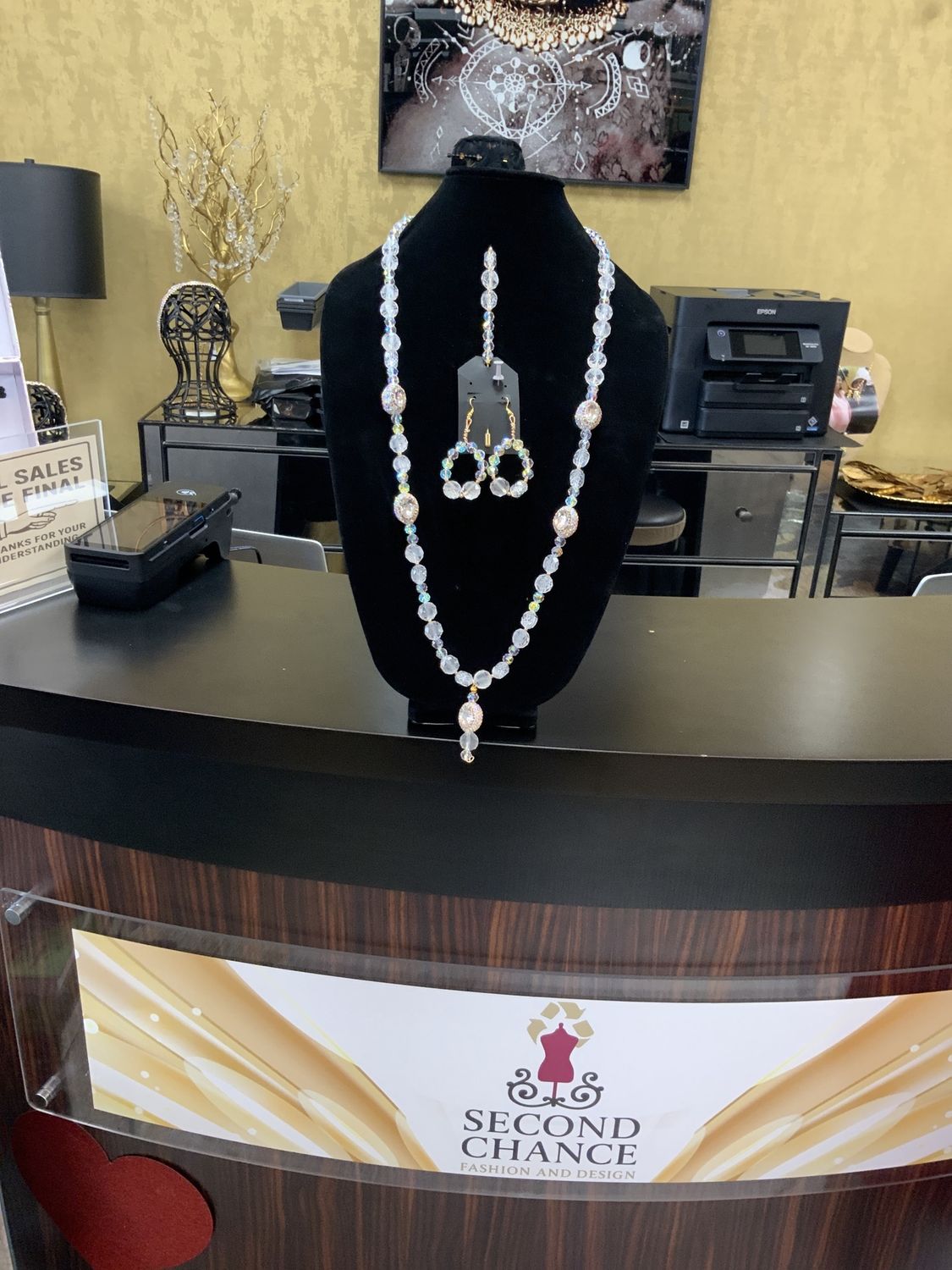 Clean Heart 3 PCS Custom Necklace, Earrings, and Hat Pin