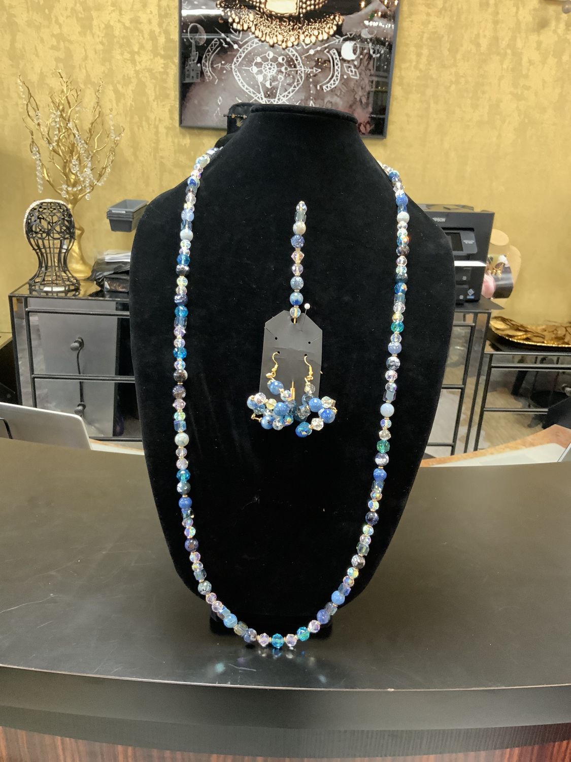 Open Heavens 3 PCS Custom Necklace, Earrings, and Hat Pin