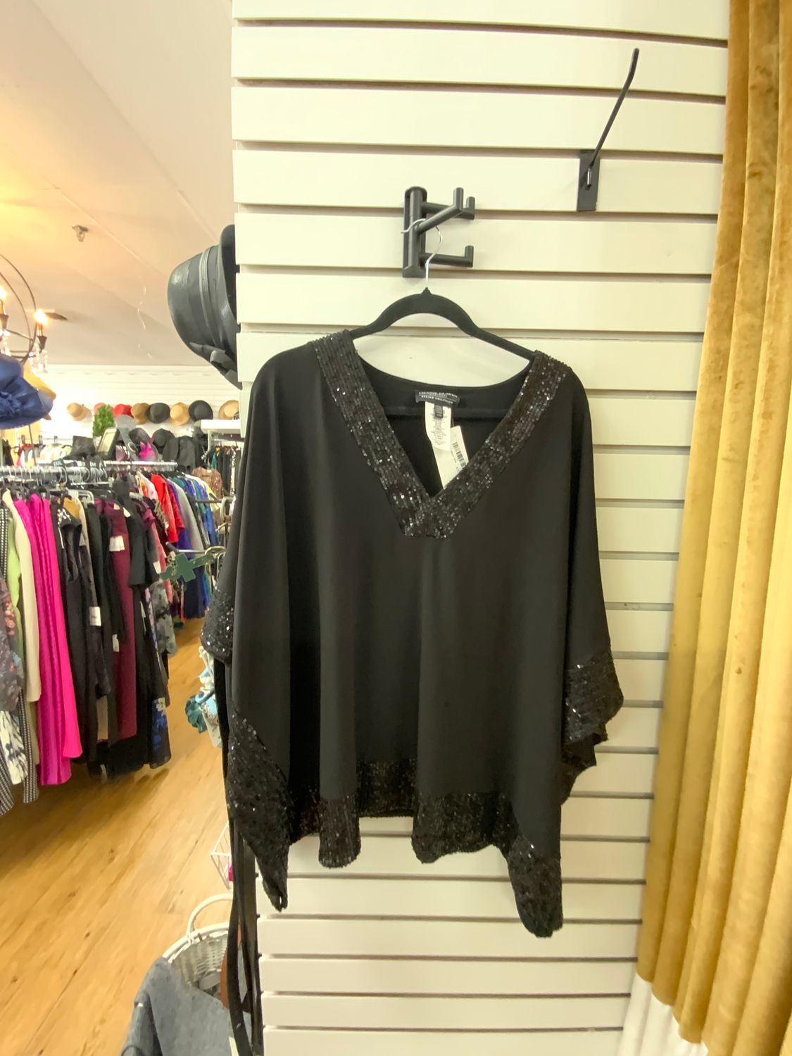 Woman Blouse Black Sequin