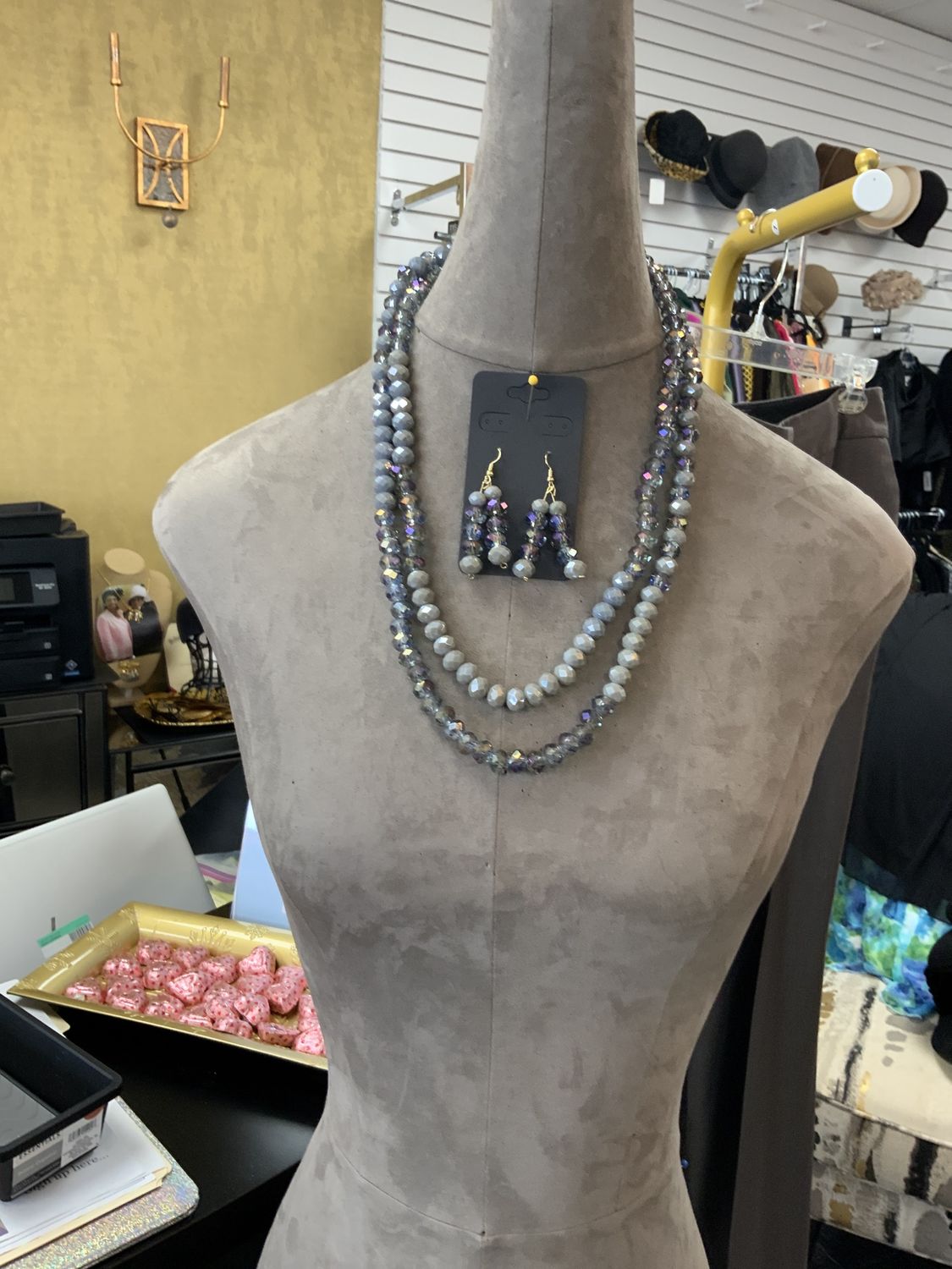 Morning Cloud 2 Pcs. Custom Set Necklace and Earrings