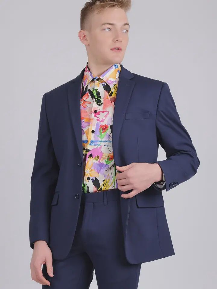 Men's Brushed Cotton Notch Lapel Blazer