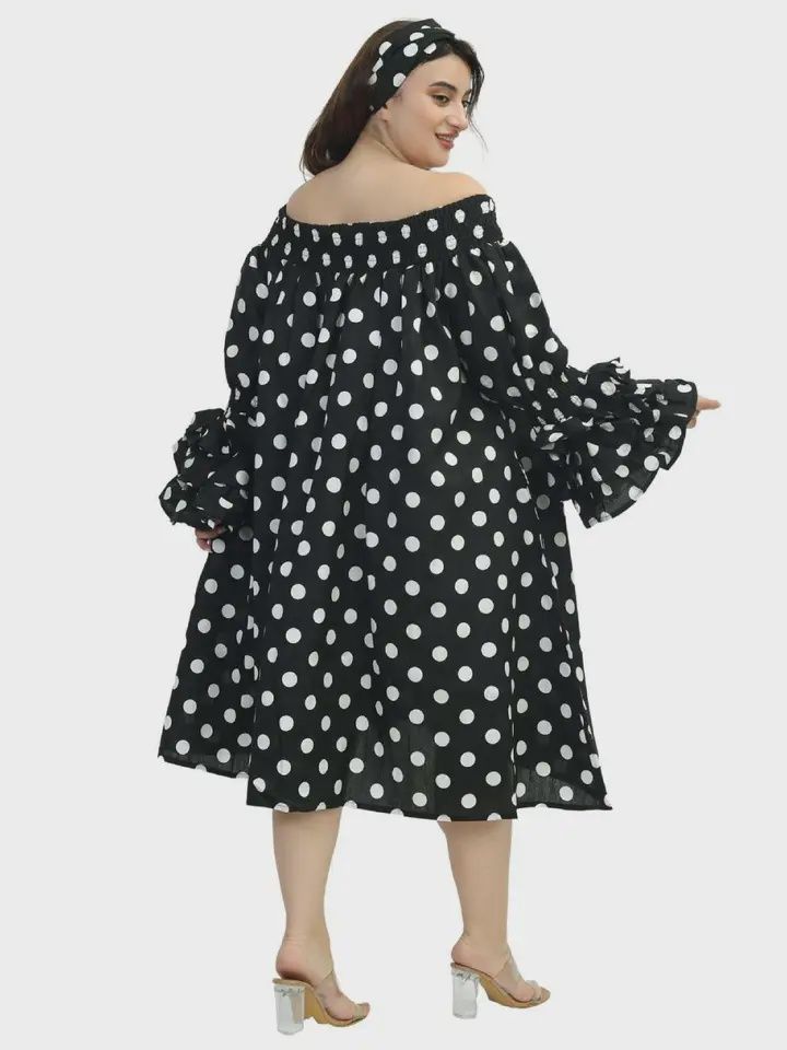 Woman Dress Polka Dots o/s