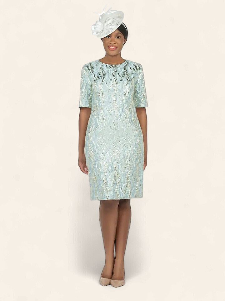 Woman Dress Brocade Short