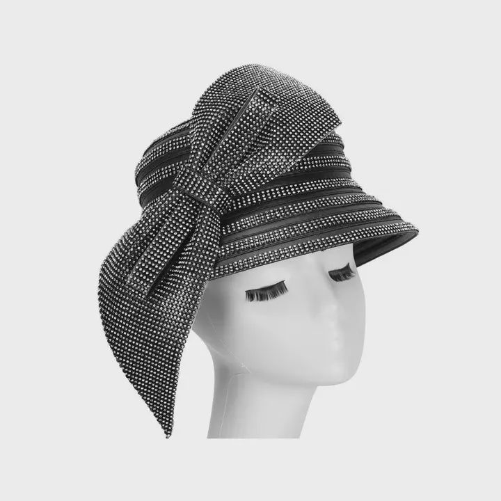 Woman Hat Black Stones
