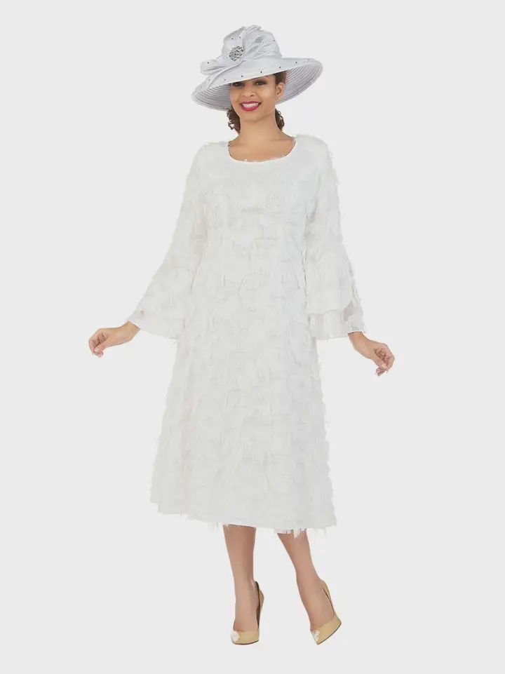 Woman Formal Dress White Tassels