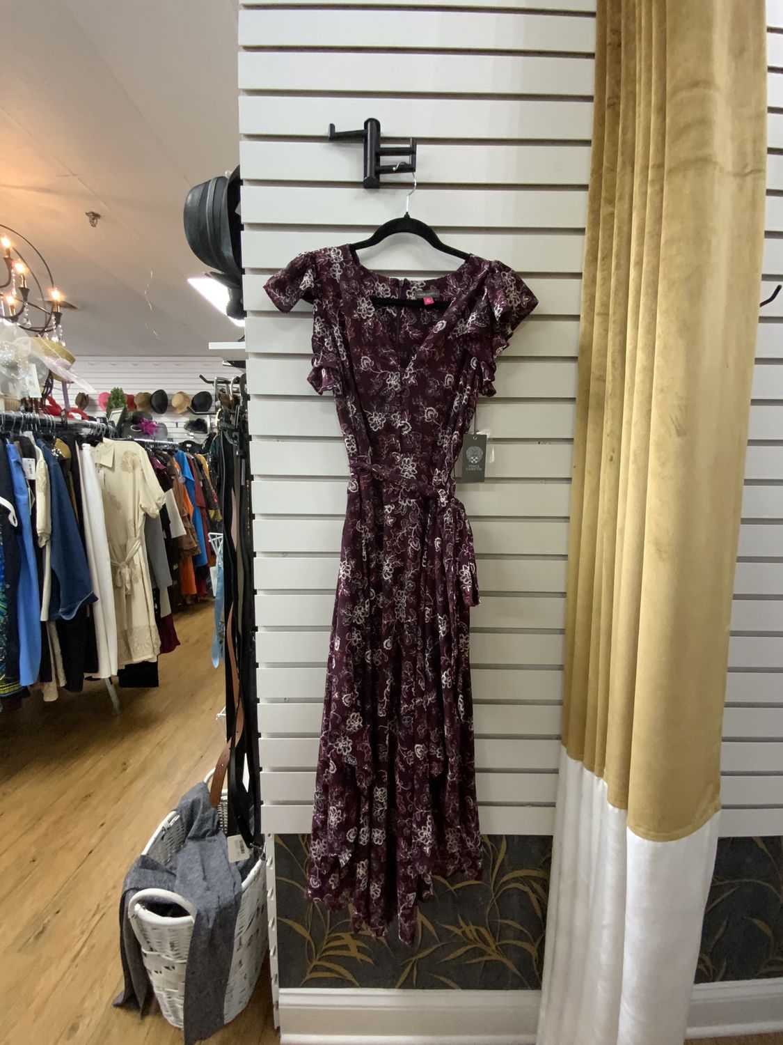Woman Dress Purple Flowers Size XSmall