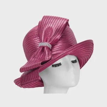 Woman Hat Metallic Brim