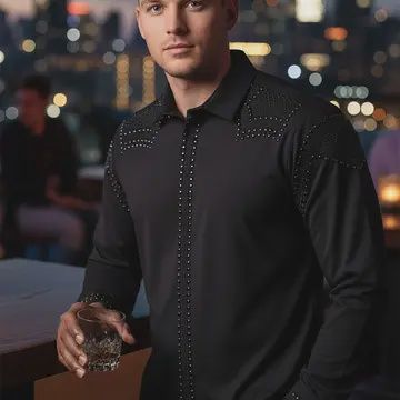 Men  Shirt Black/ Black