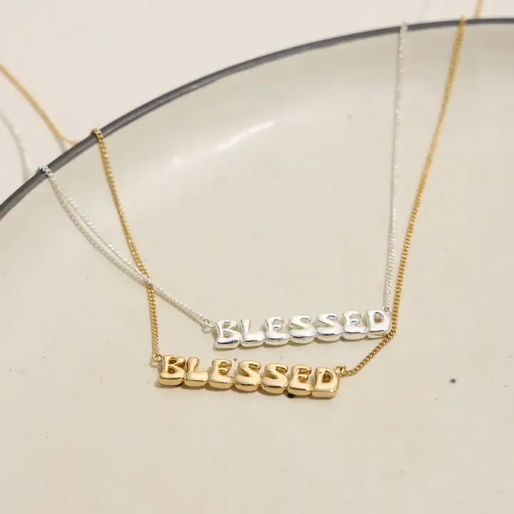 Necklace Bubble Blessed Gold and Sliver Dip