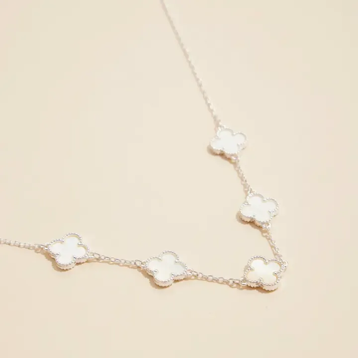 Necklace with Shell Inlay Charms
