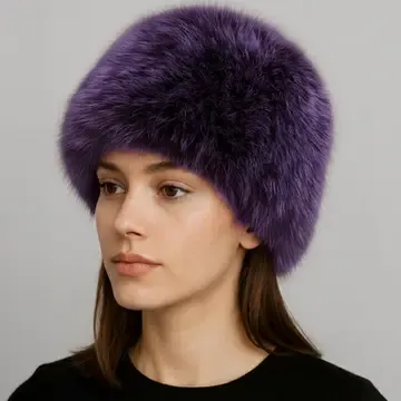 Woman Hat Faux Fur Beret Hat Grab $20.00