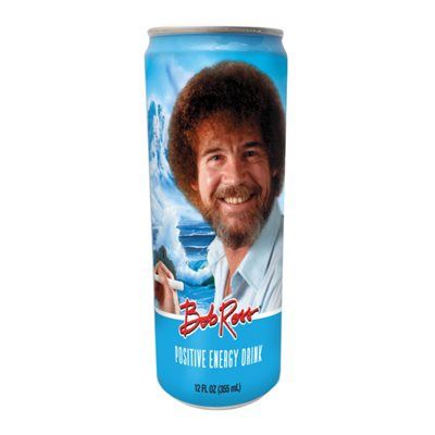 Bob Ross positive energy drink