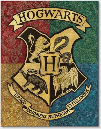 Harry Potter Hogwarts metal sign