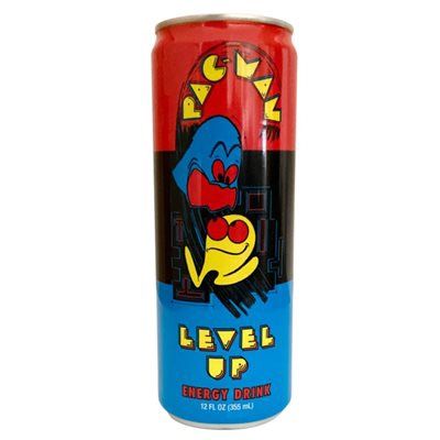 Pac Man Level up energy drink