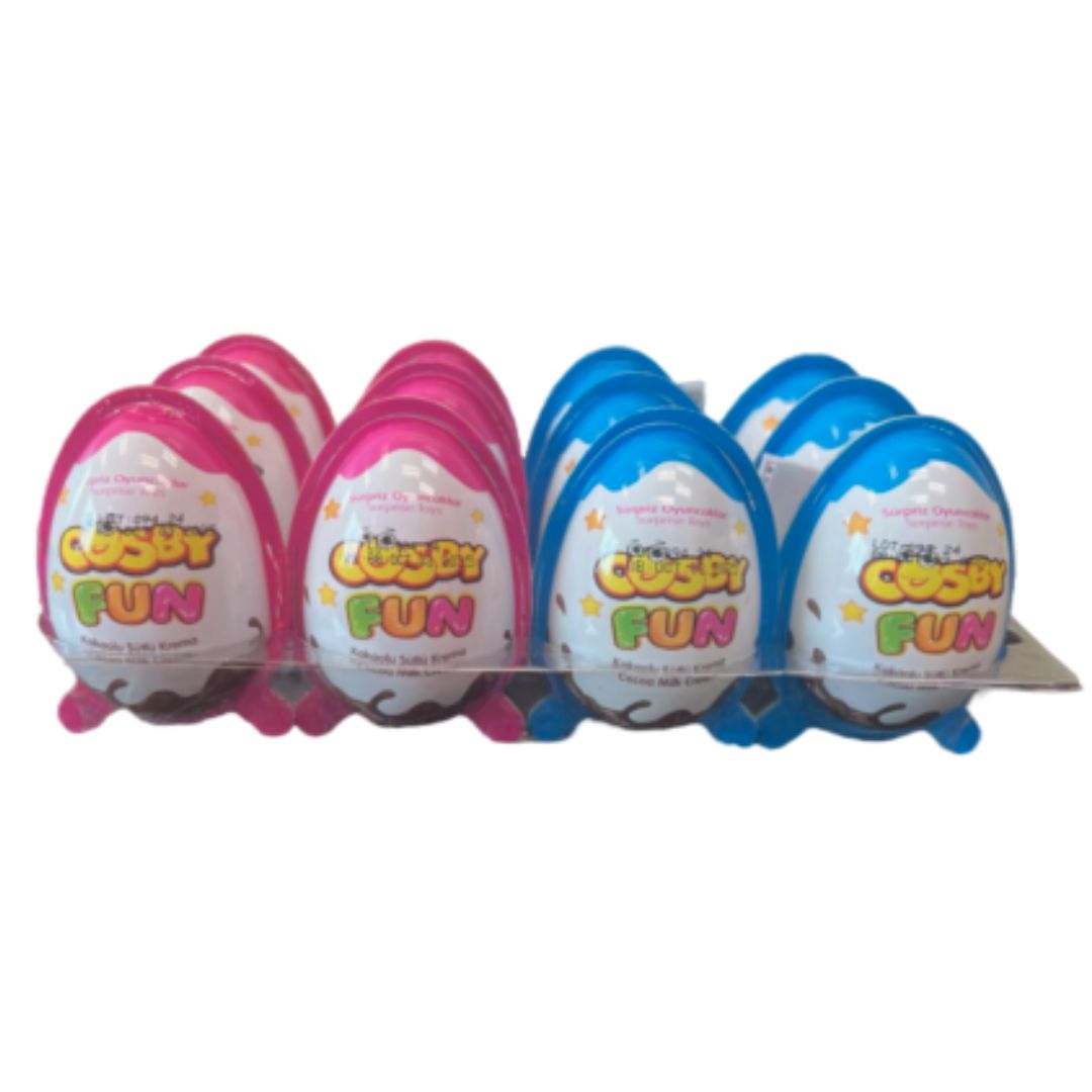 Vesta Fun Egg Cocoa and Milk Cream Chocolate Crispy With Surprise Toy