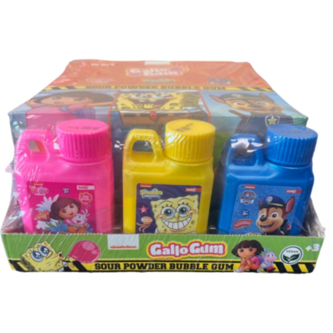 Vesta Nickelodeon Gallo Gum Sour Powder Bubble Gum