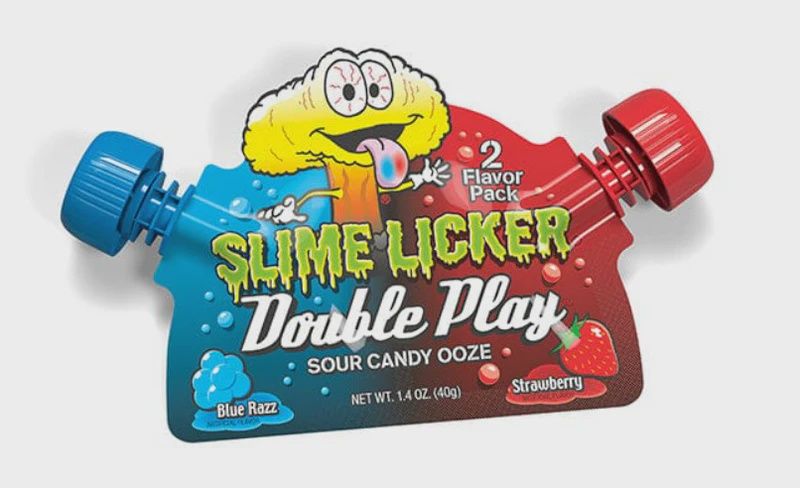 Toxic Waste Slime Licker Double Play Blue Razz &amp; Strawberry