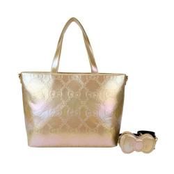 Loungefly Sanrio Hello Kitty 50TH Gold Tote Bag
