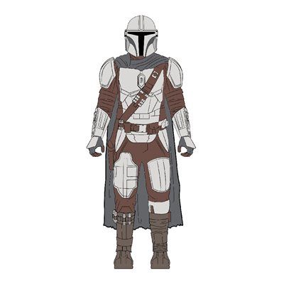 Mandalorian bendable 3D foam Magnet