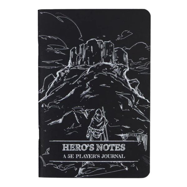 Hero's Notes - A 5E Player's Journal: Black