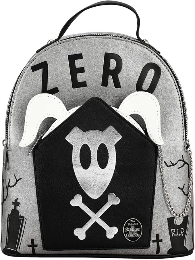 Nightmare Before Christmas Zero Graveyard Metallic Mini Backpack with Removable Coin Pouch